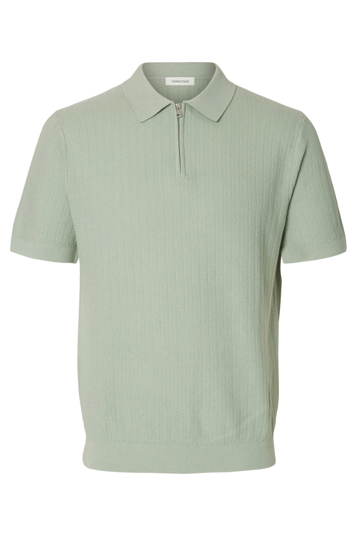 SLHCRAN - Kortærmet strik polo med zip