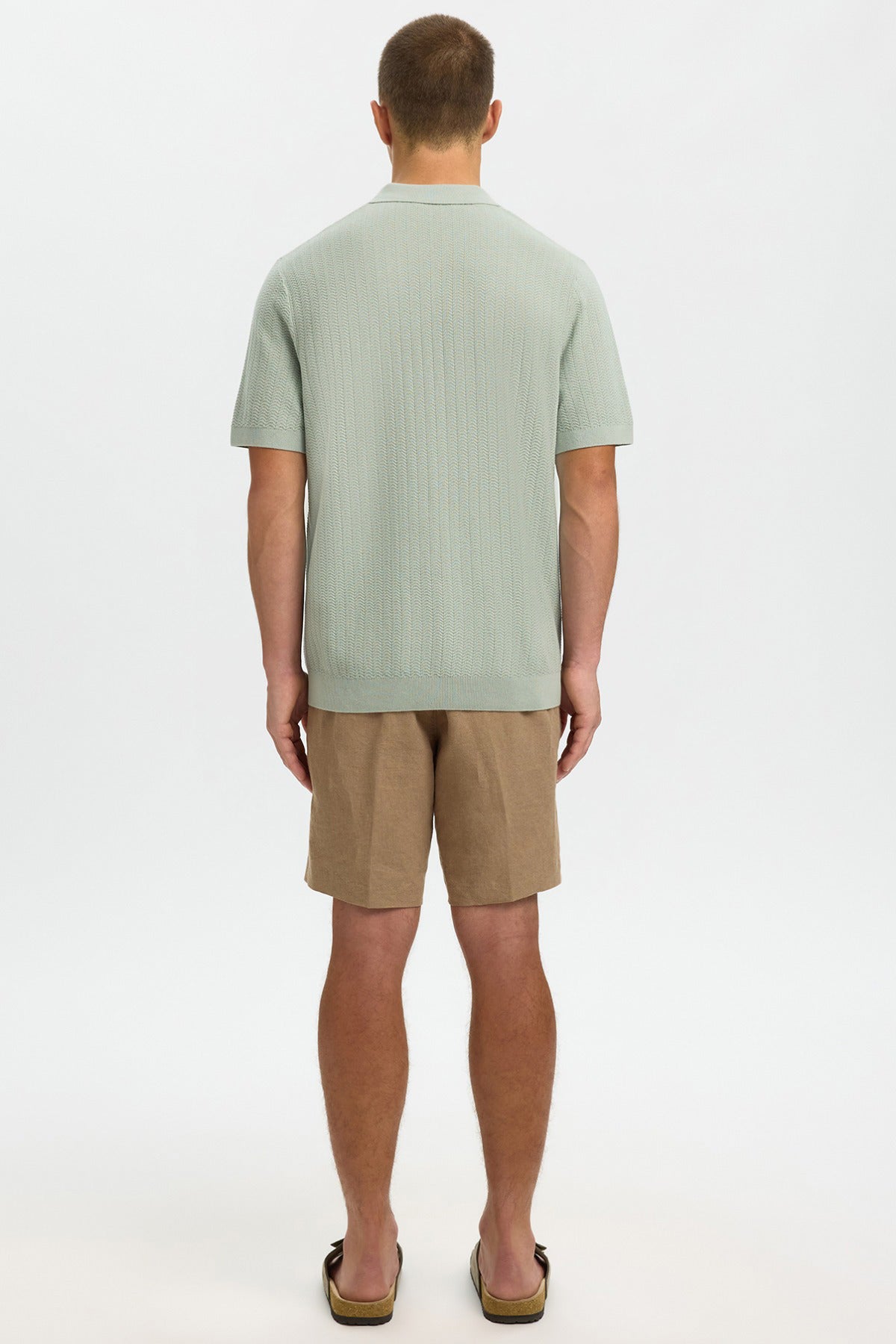 SLHCRAN - Kortærmet strik polo med zip