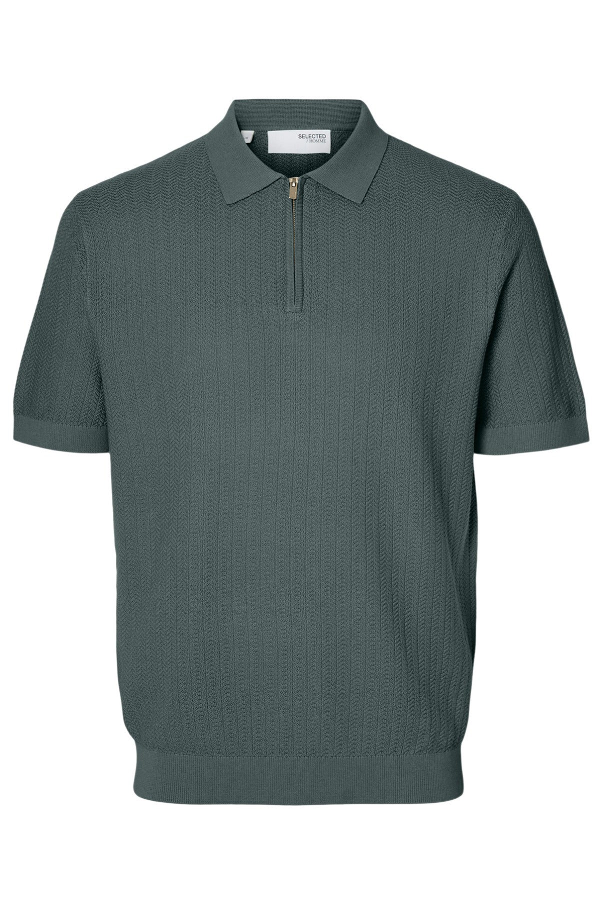 SLHCRAN - Kortærmet strik polo med zip