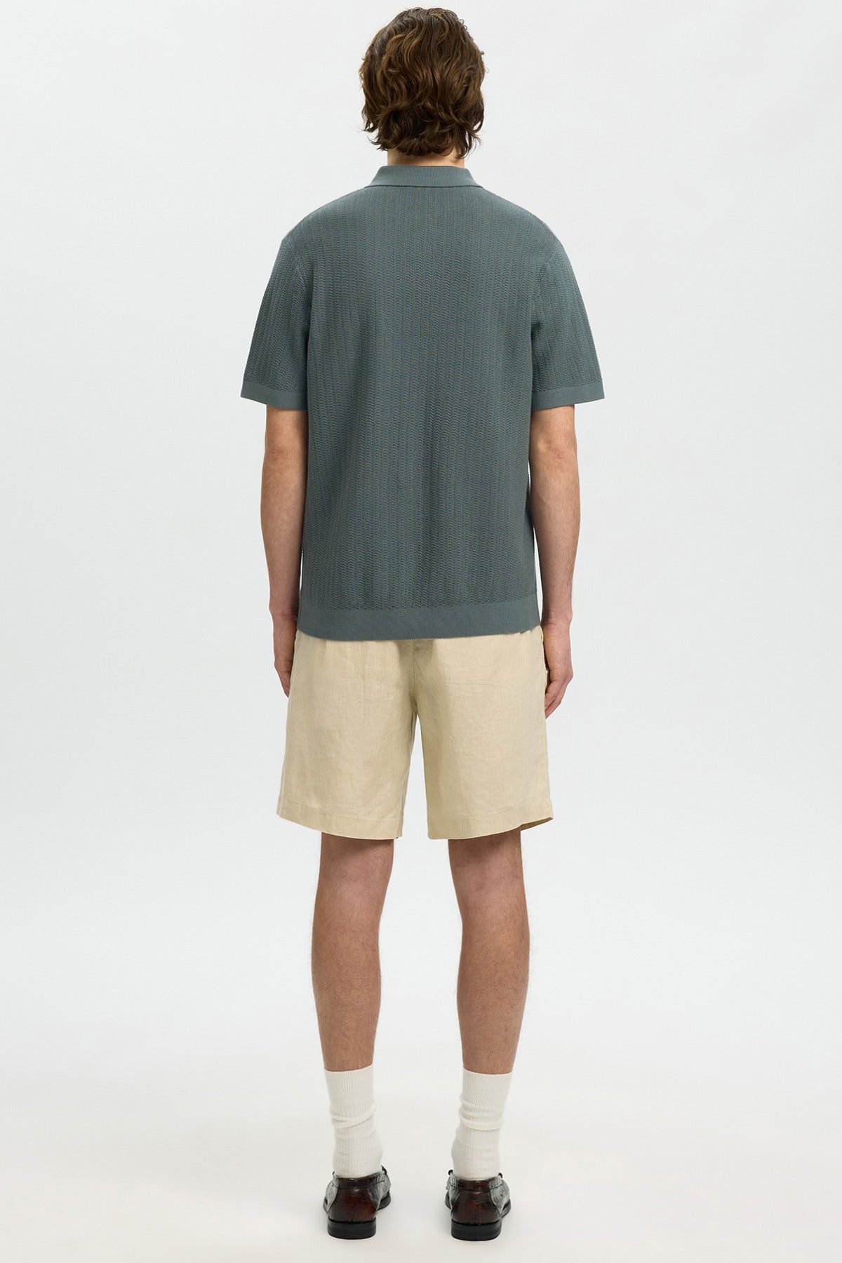 SLHCRAN - Kortærmet strik polo med zip