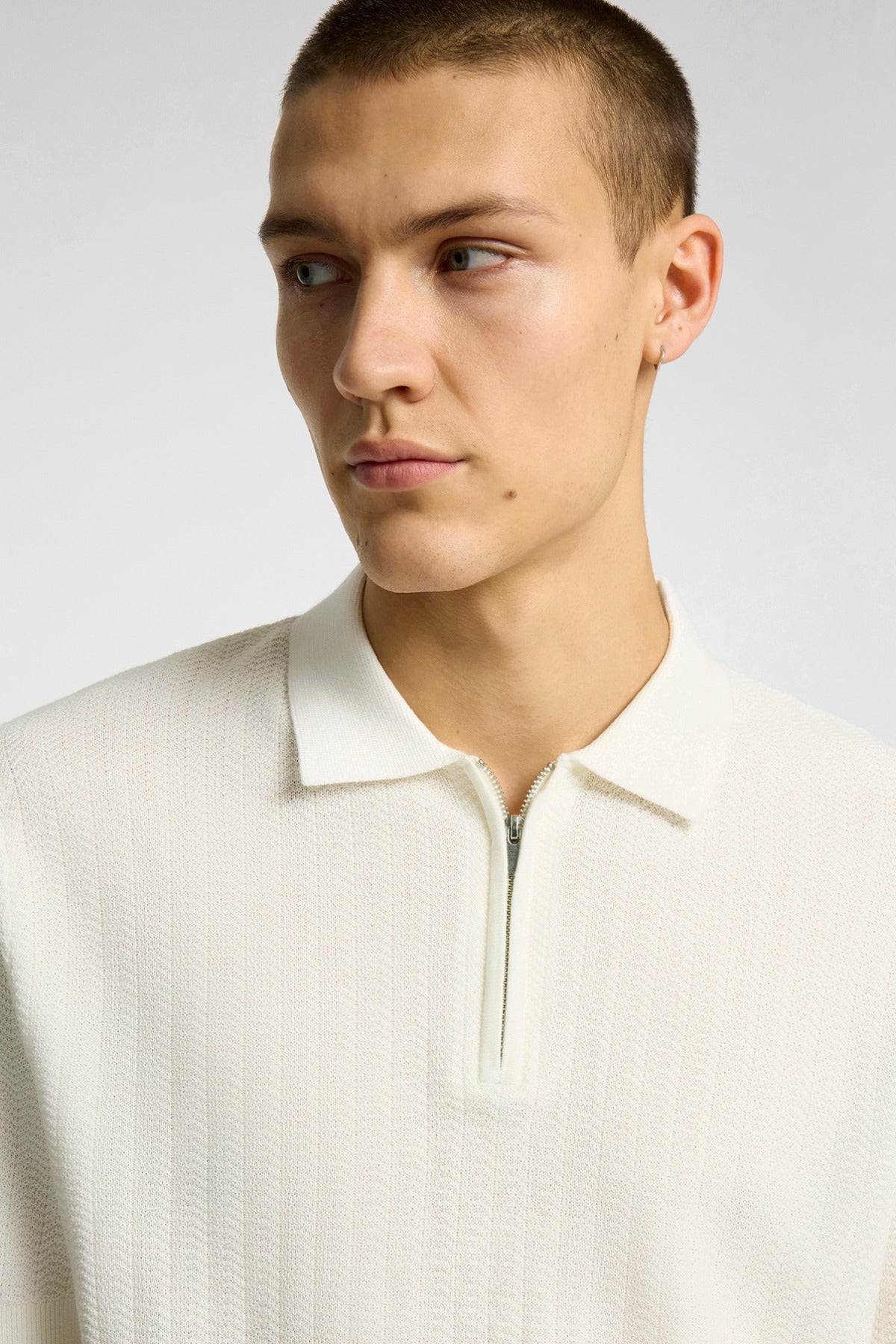 SLHCRAN - Kortærmet strik polo med zip