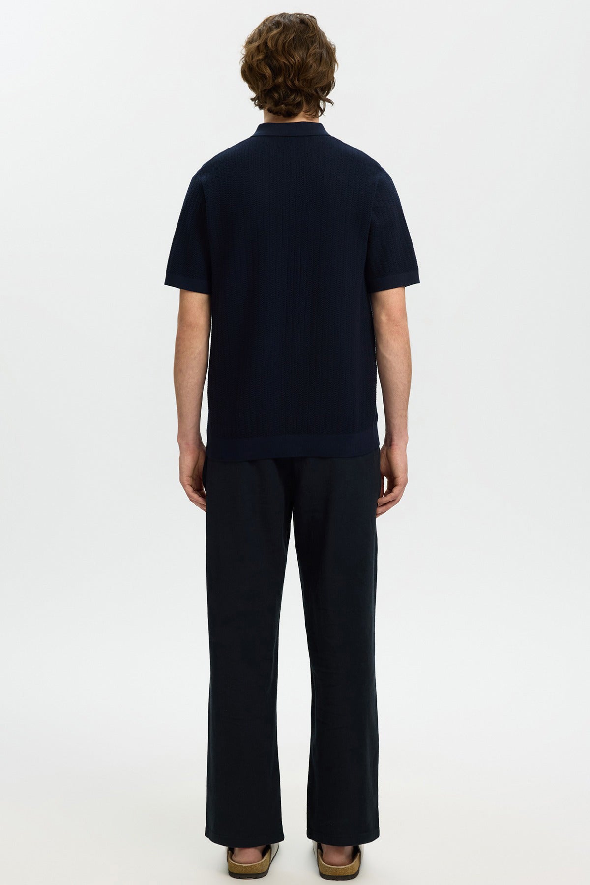 SLHCRAN - Kortærmet strik polo med zip