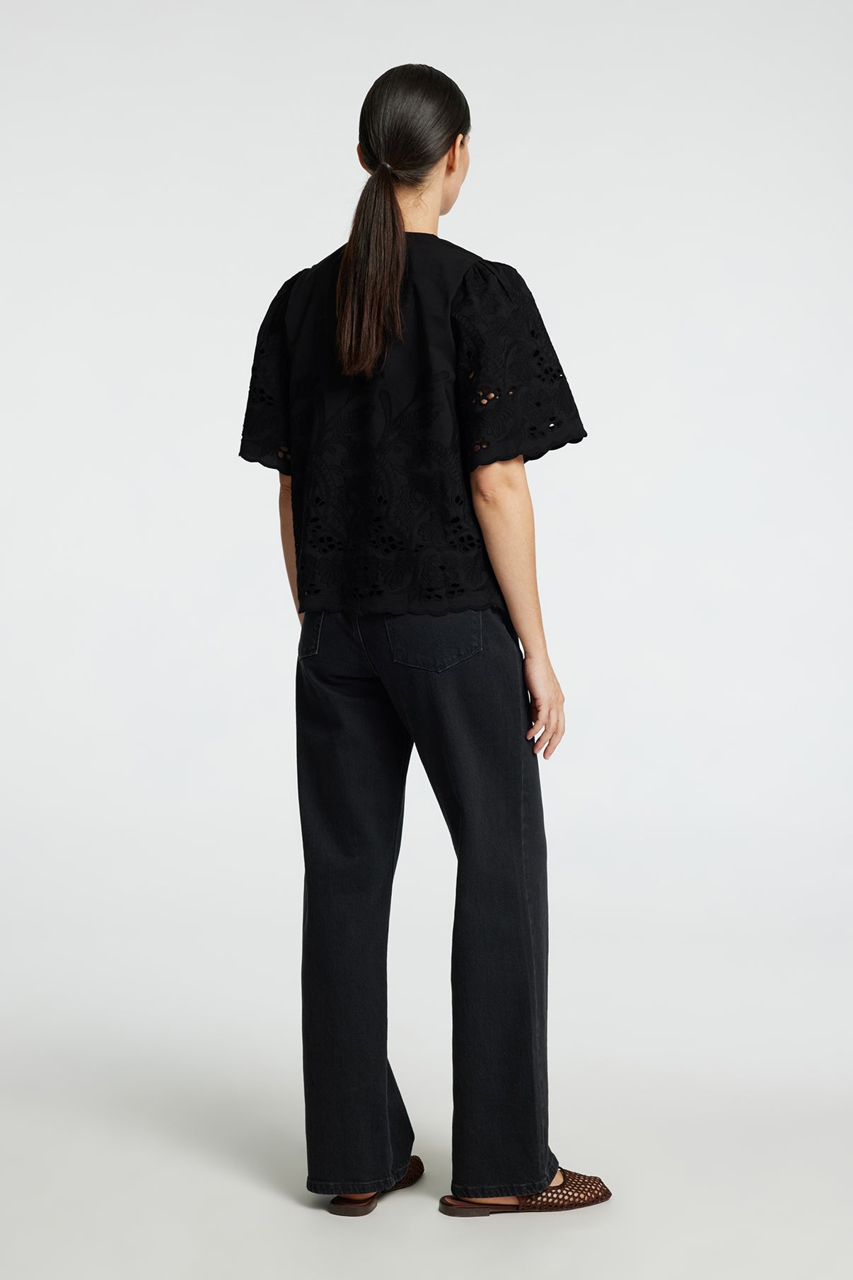 SELECTED FEMME SLFDAHLIA SS BRODERI SHIRT NOOS