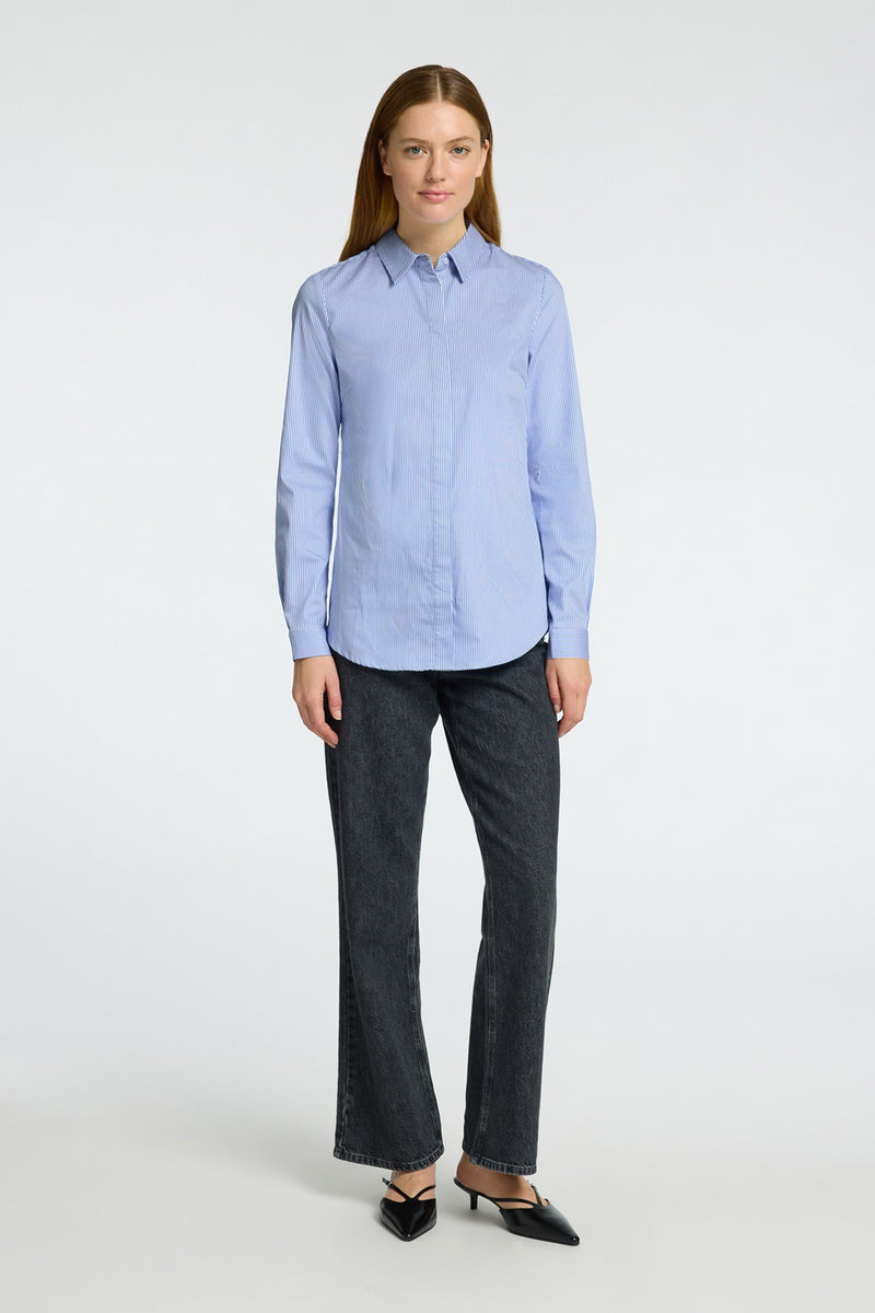 SELECTED FEMME SLFROMIE LS STRIPED FITTED SHIRT NOOS