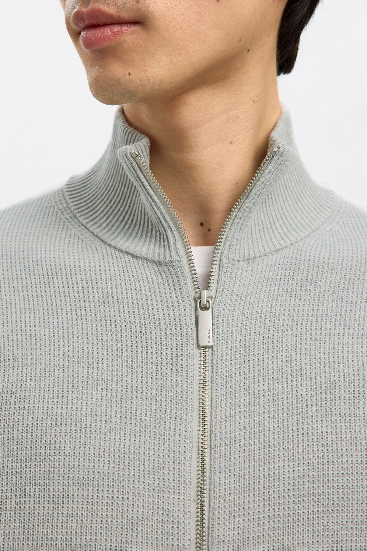 SELECTED HOMME SLHDANE LS KNIT STRUCTURE FULL ZIP NOOS