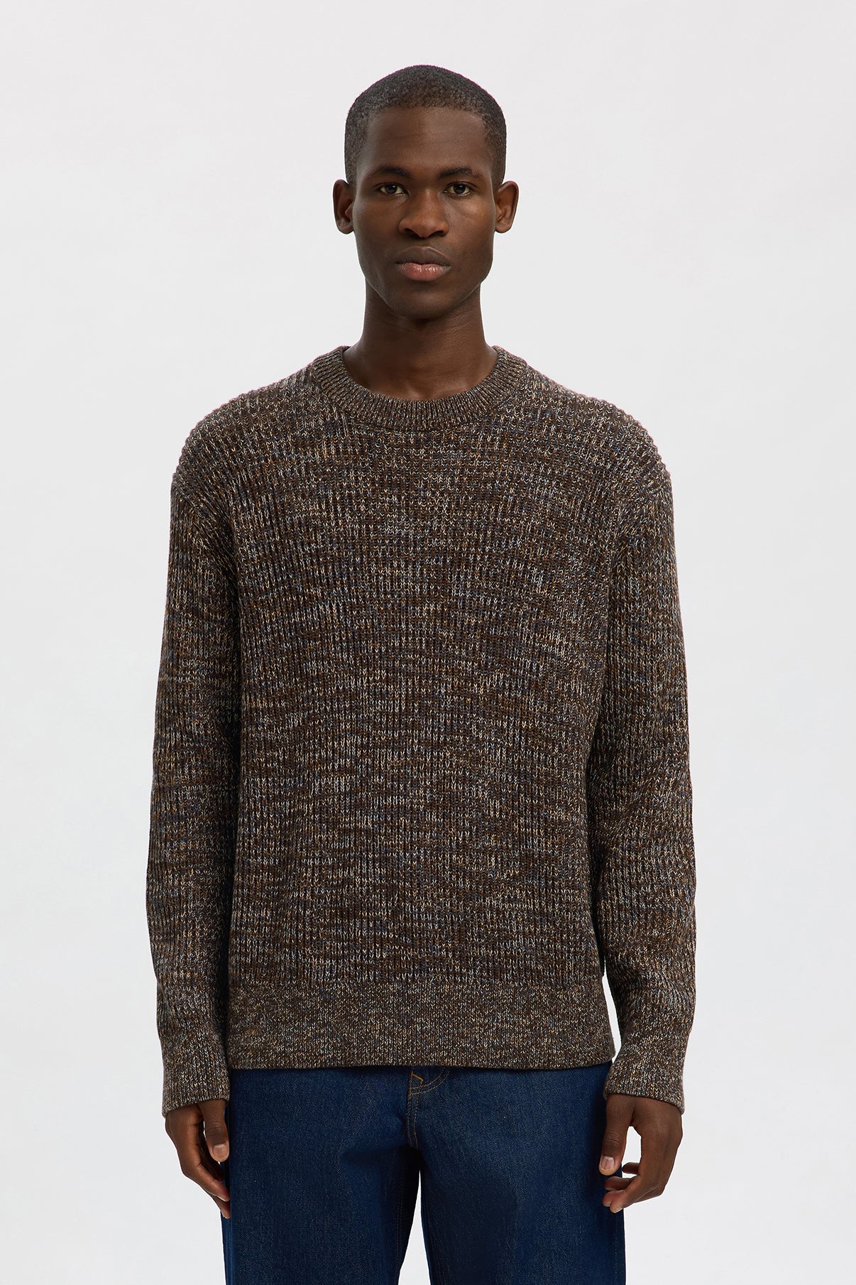 SELECTED HOMME SLHTILUM LS KNIT RELAXED CREW NECK