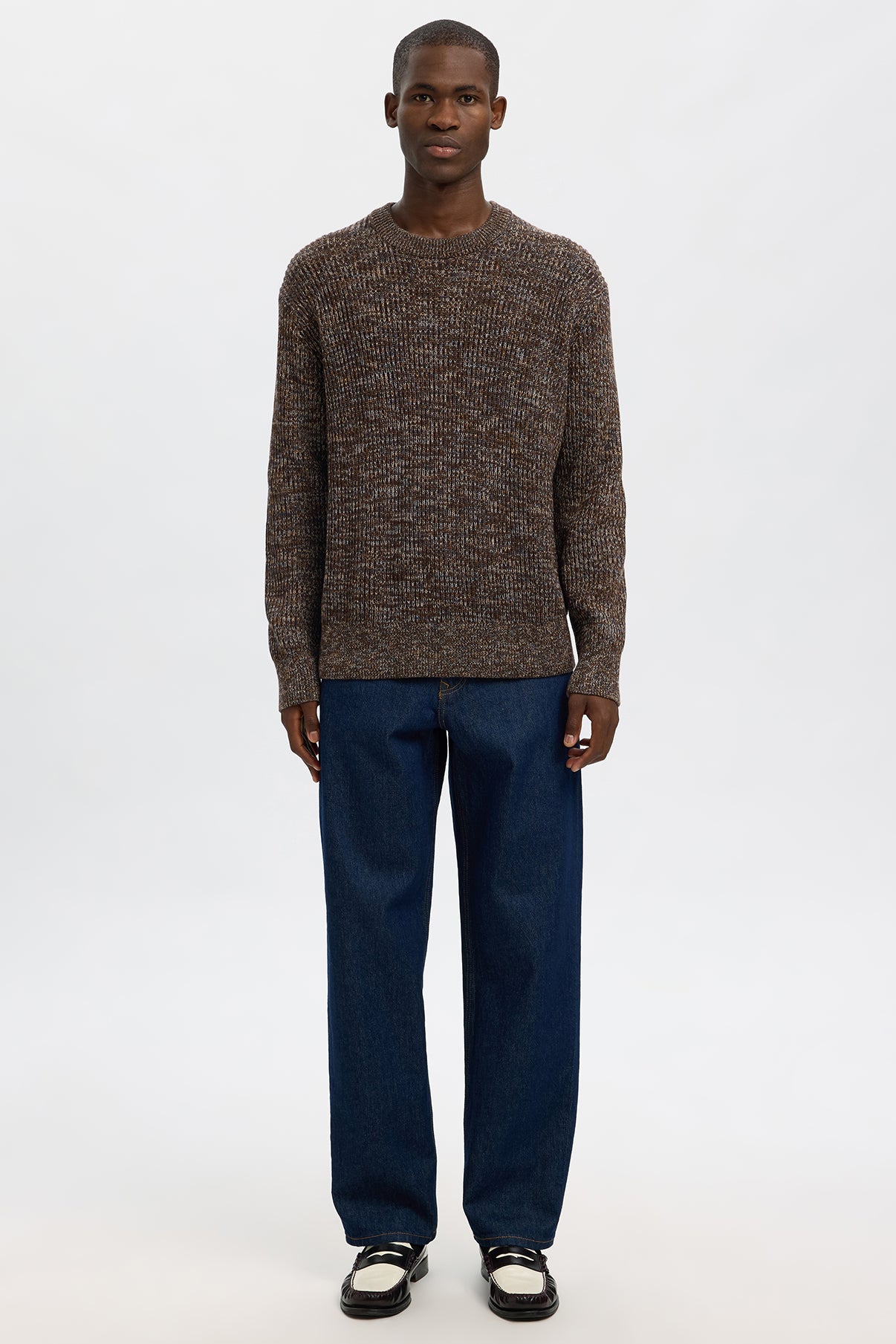 SELECTED HOMME SLHTILUM LS KNIT RELAXED CREW NECK