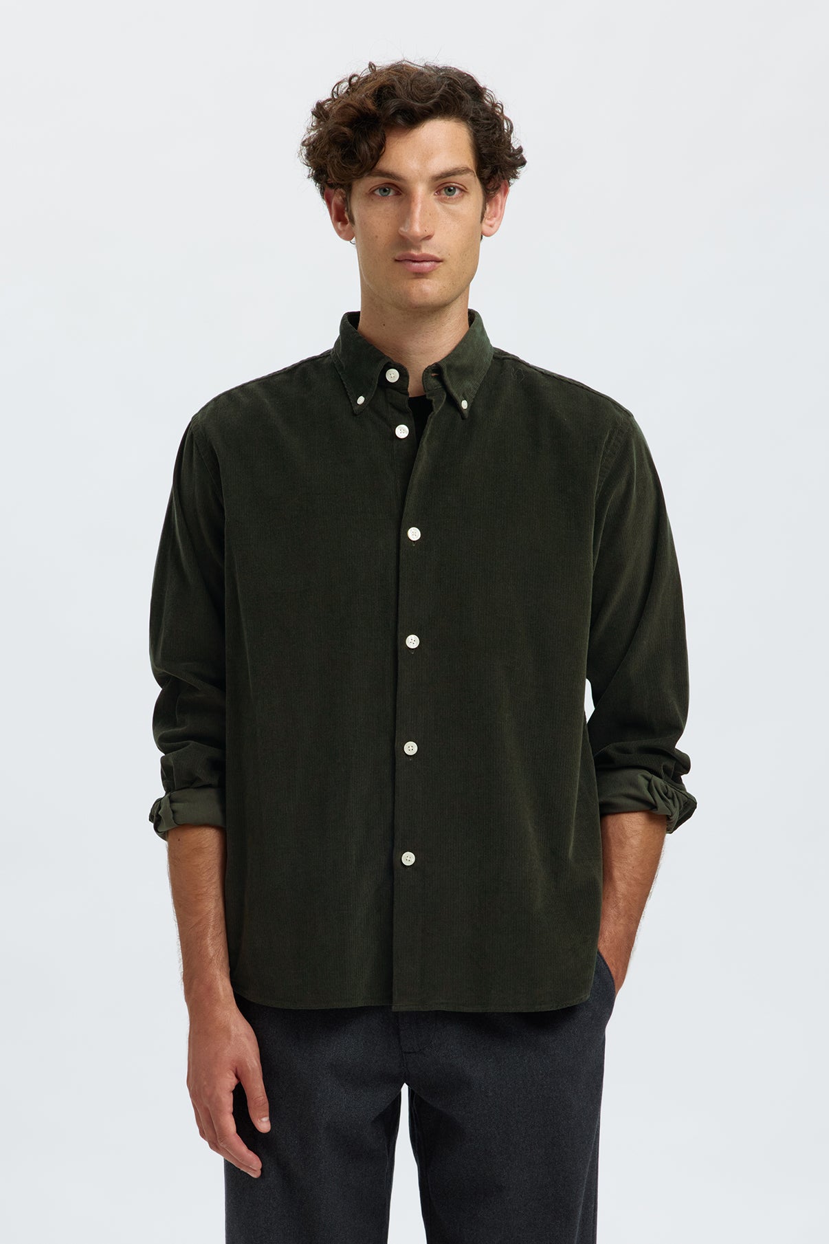 SELECTED HOMME SLHREGDANNI CORD BD LS SHIRT