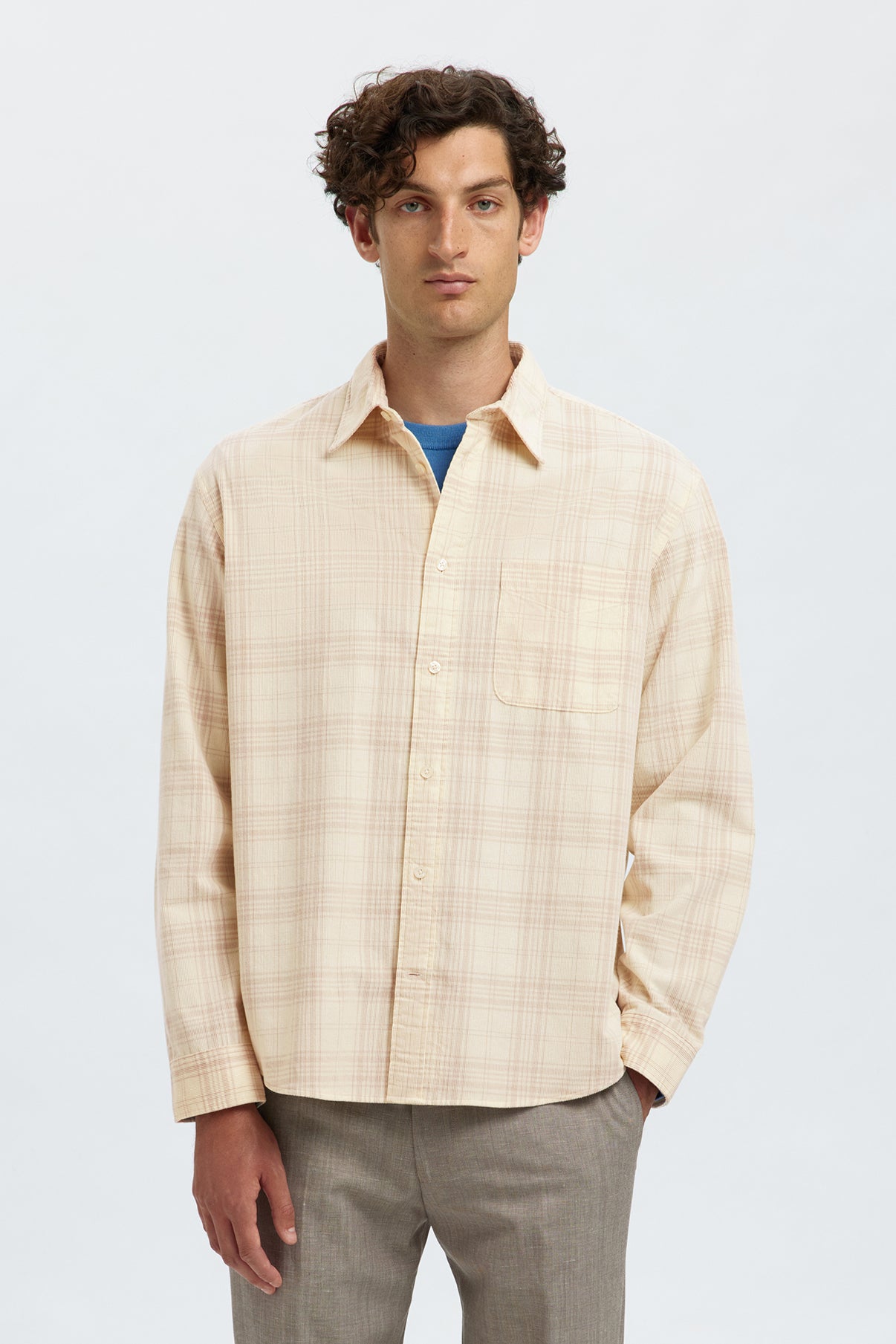 SELECTED HOMME SLHREGCORD YD CHECK LS SHIRT