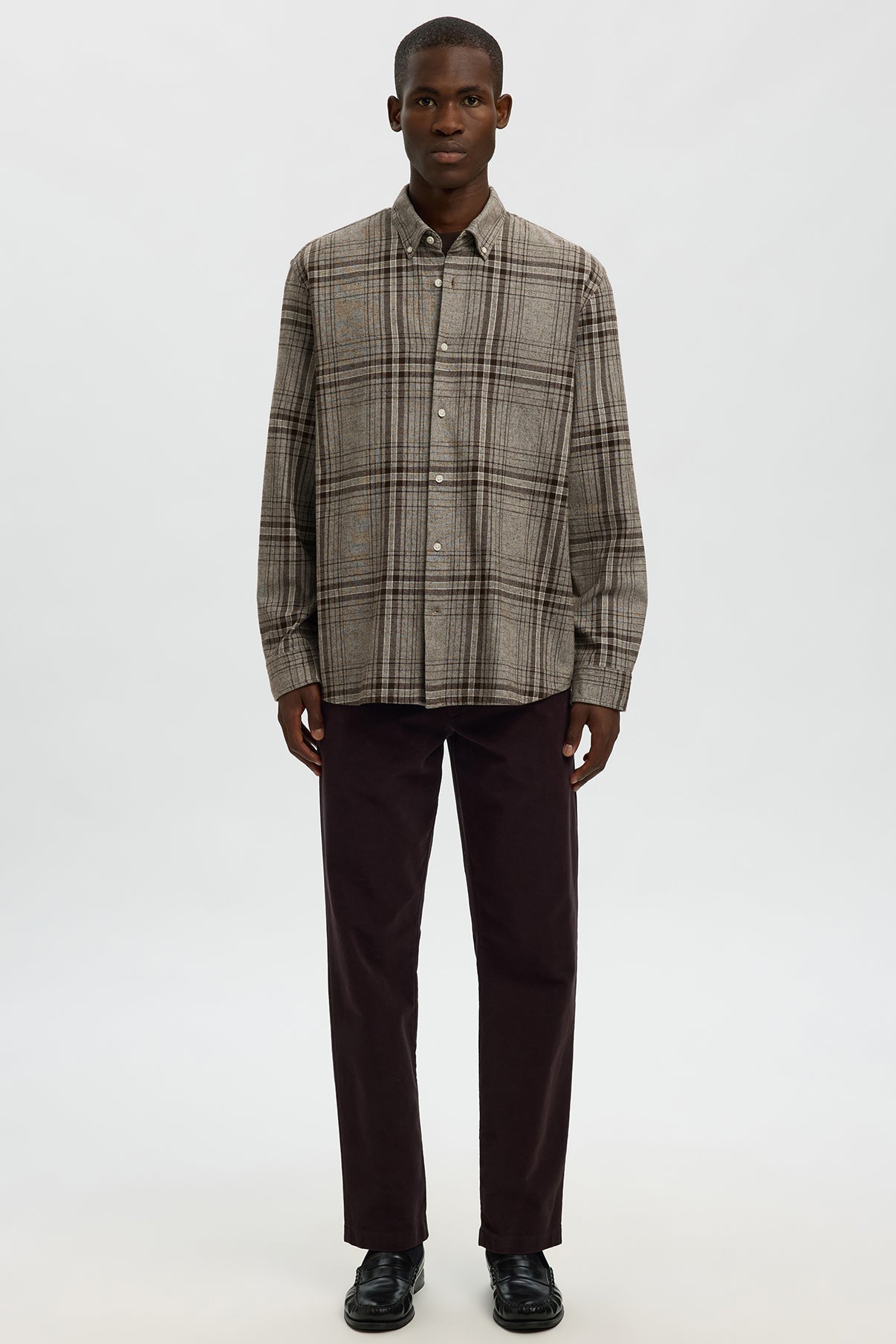 SELECTED HOMME SLHREGNOAH MIX BDWN LS SHIRT CAMP