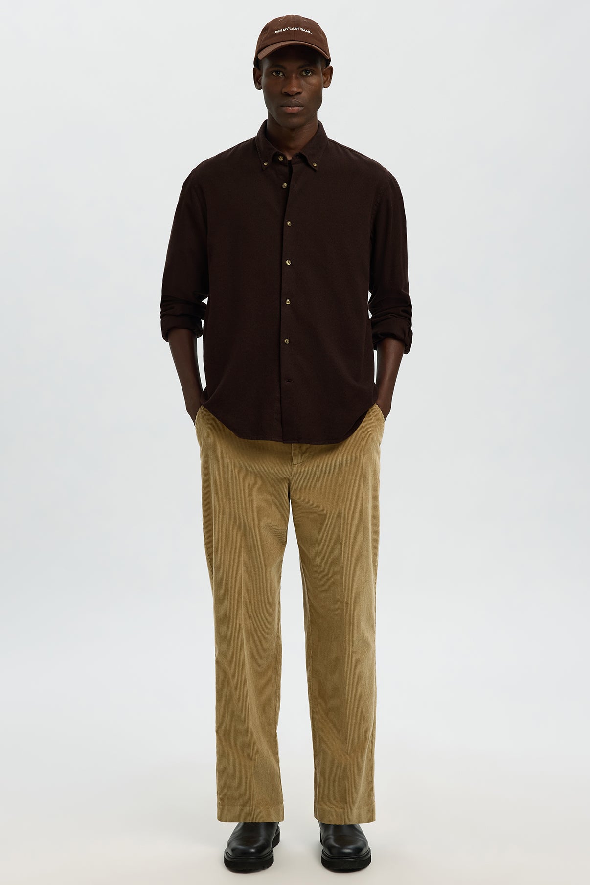 SELECTED HOMME SLHREGNOAH MIX BDWN LS SHIRT CAMP