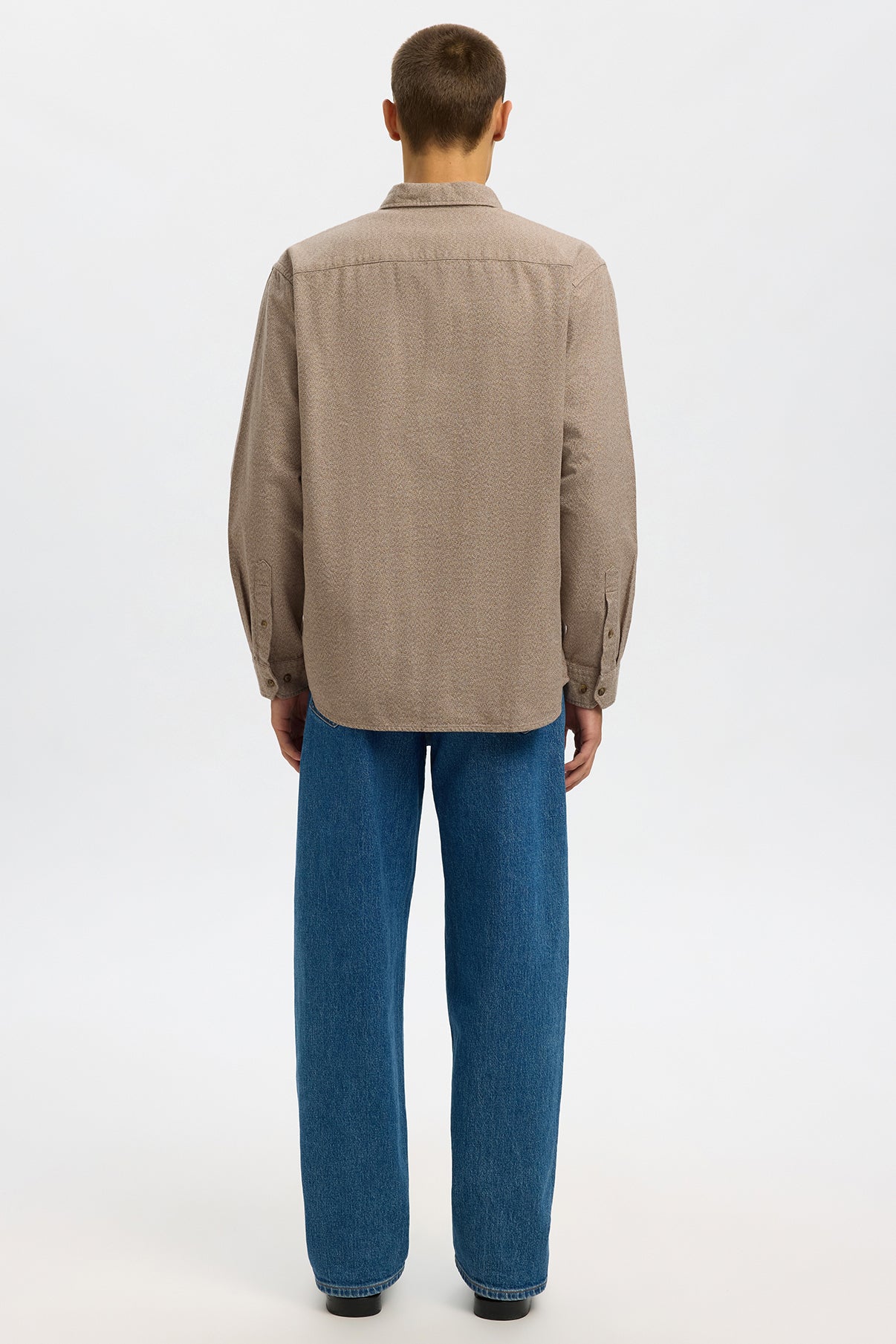 SELECTED HOMME SLHREGNOAH MIX BDWN LS SHIRT CAMP