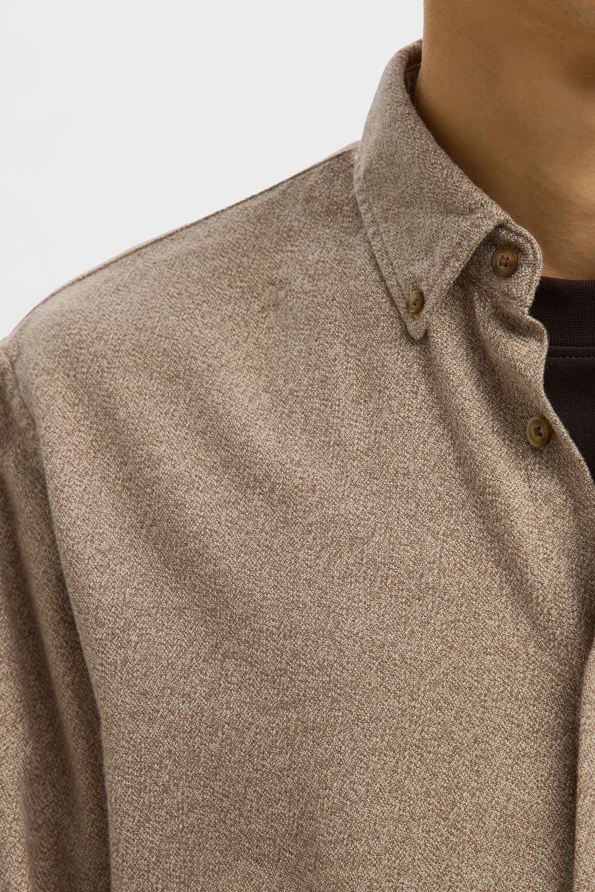 SELECTED HOMME SLHREGNOAH MIX BDWN LS SHIRT CAMP