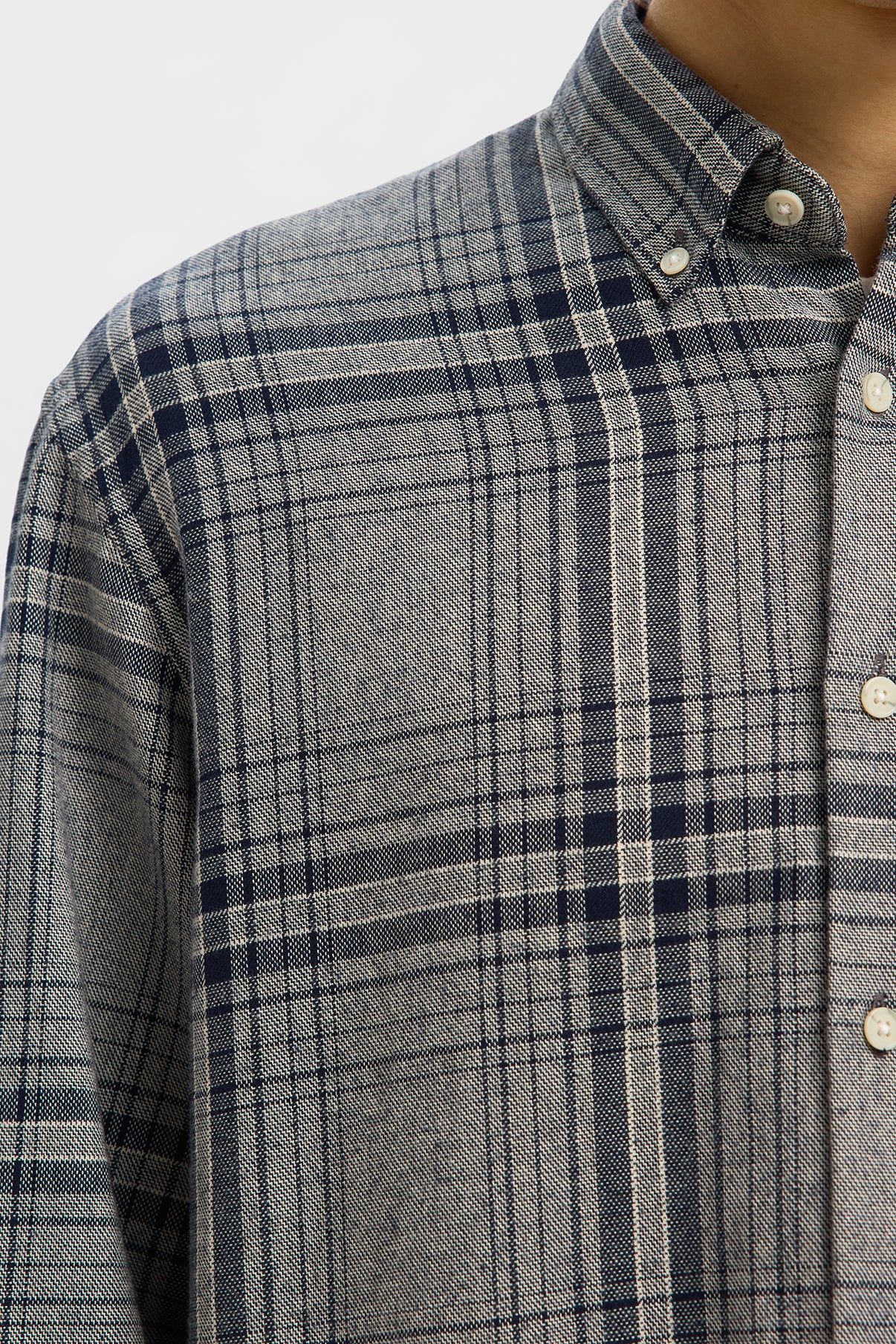 SELECTED HOMME SLHREGNOAH MIX BDWN LS SHIRT CAMP