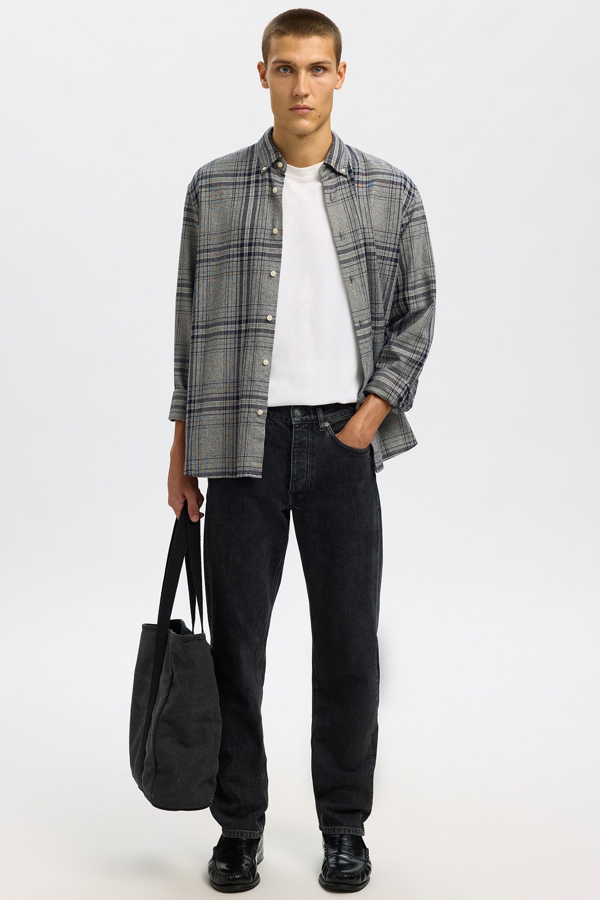 SELECTED HOMME SLHREGNOAH MIX BDWN LS SHIRT CAMP