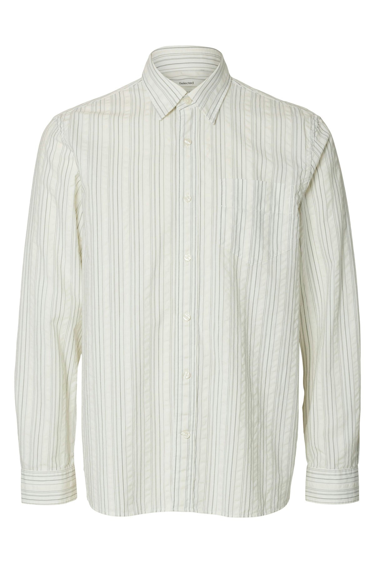 SELECTED HOMME SLHREGFREDDIE MIX SEERSUCKER LS SHIRT