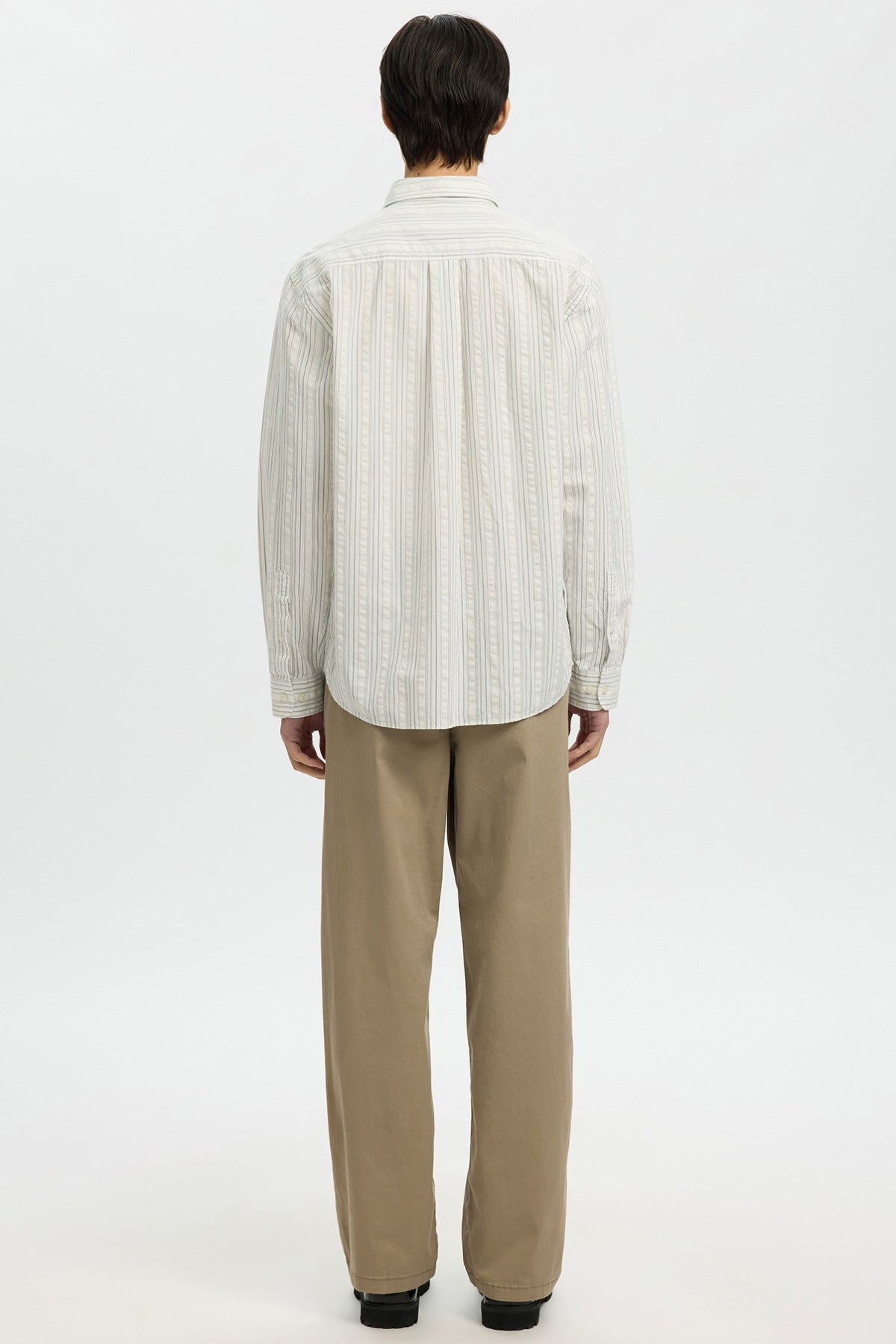 SELECTED HOMME SLHREGFREDDIE MIX SEERSUCKER LS SHIRT