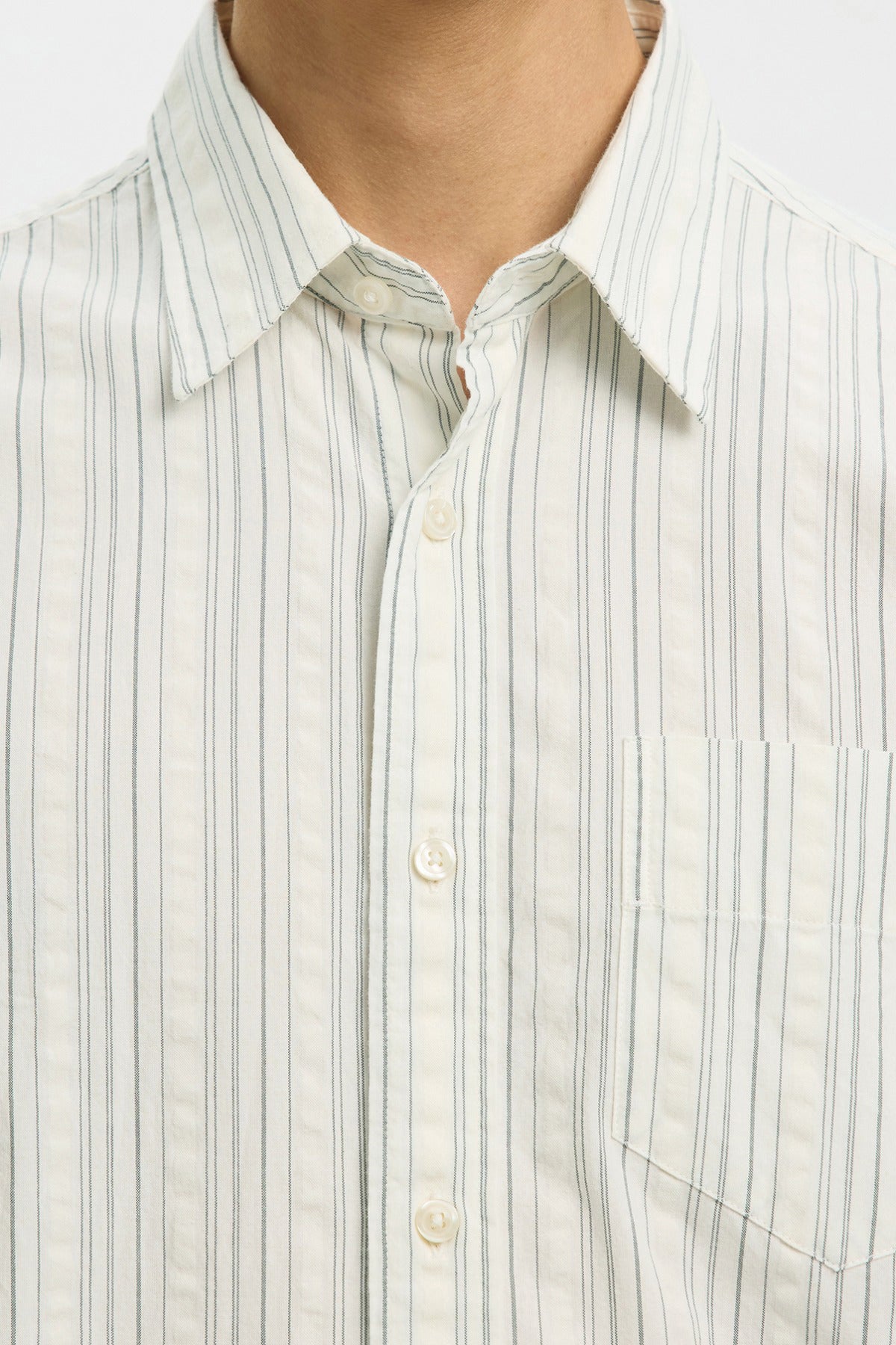 SELECTED HOMME SLHREGFREDDIE MIX SEERSUCKER LS SHIRT