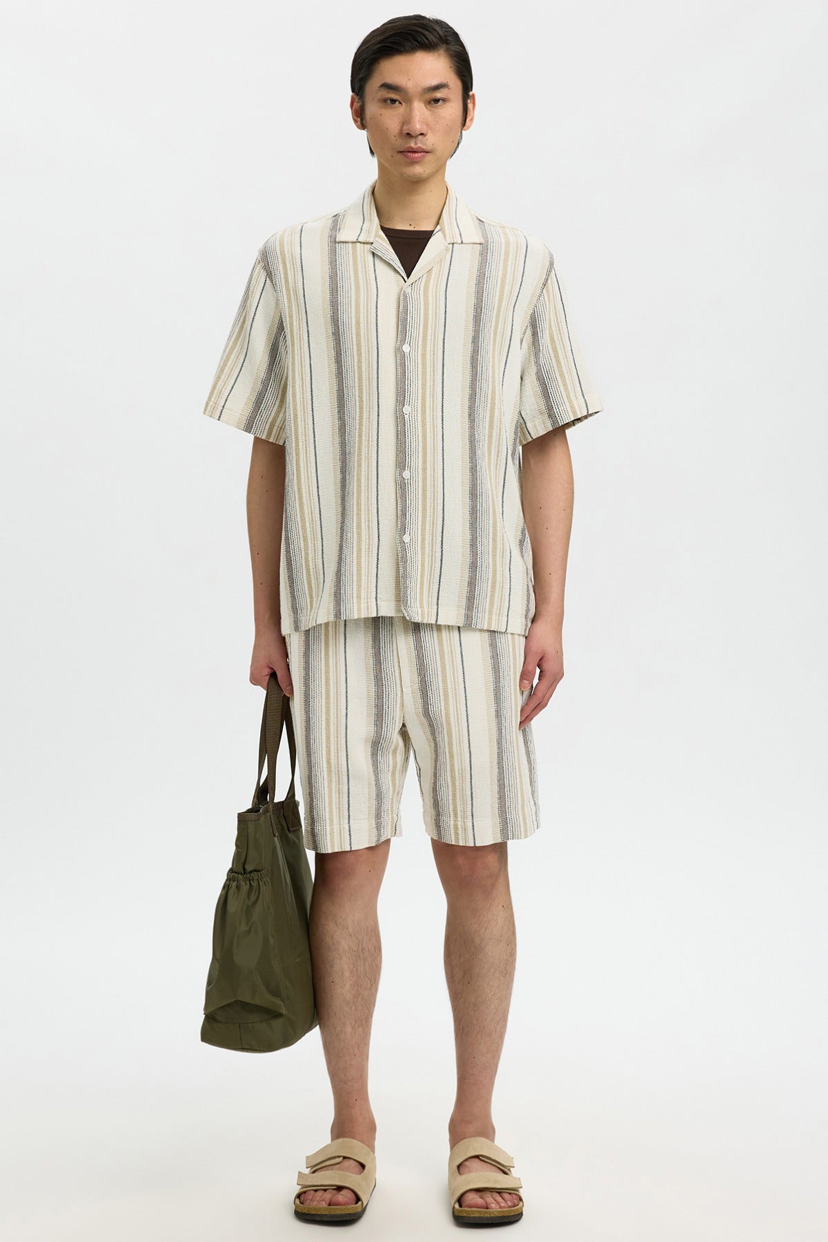 SLHRLXCAL - Kortærmet skjorte med striber