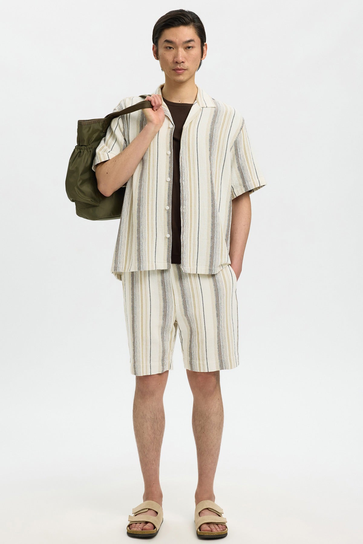 SLHRLXCAL - Kortærmet skjorte med striber