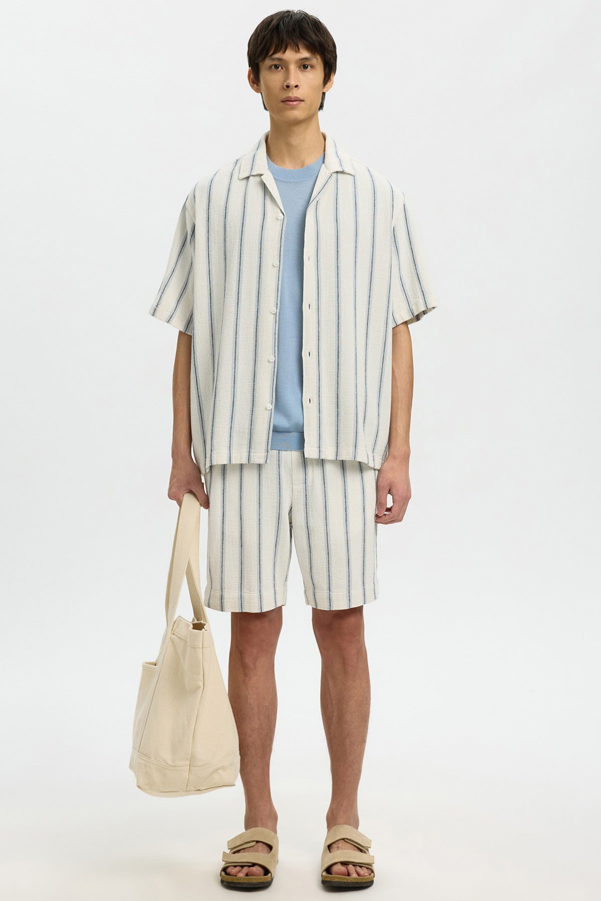 SLHRLXCAL - Kortærmet skjorte med striber