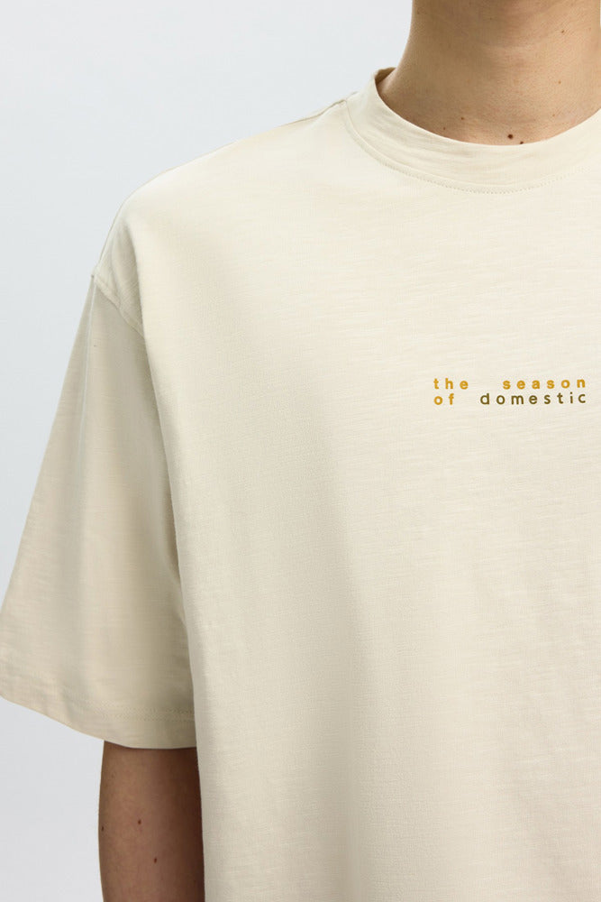 SLMDOMESTIC - Løstsiddende t-shirt med rygprint