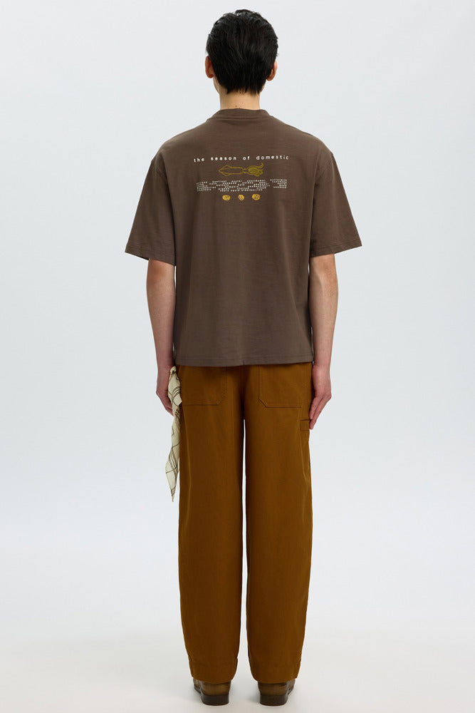 SLMDOMESTIC - Løstsiddende t-shirt med rygprint