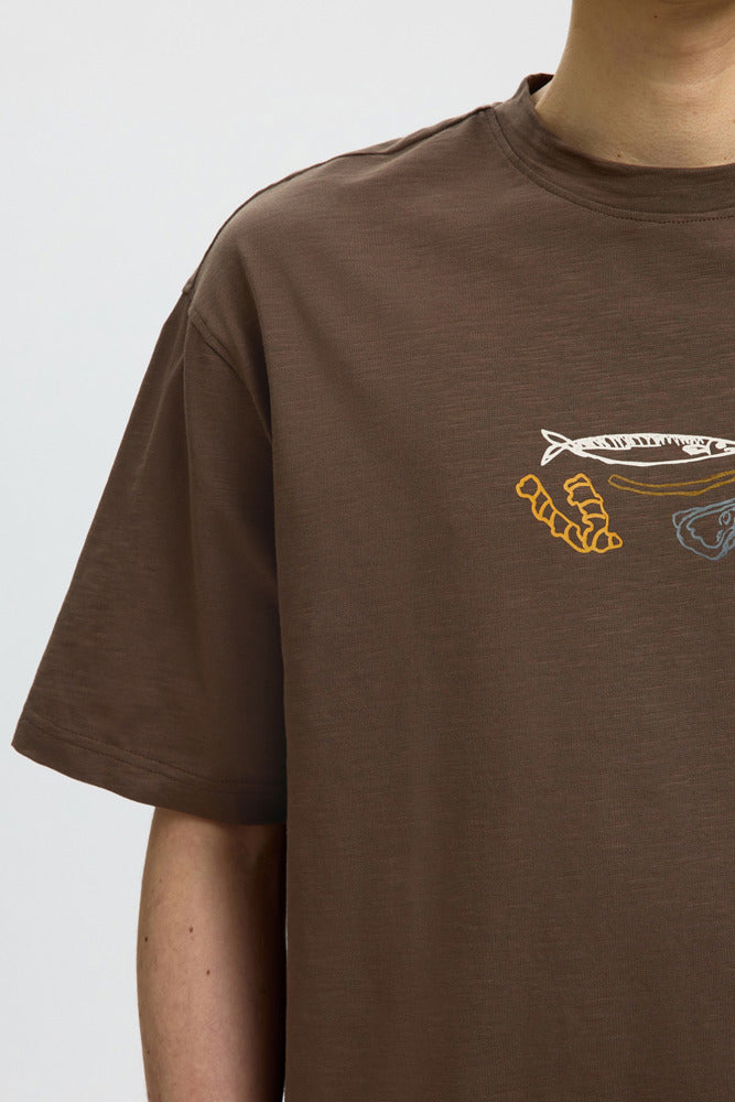 SLMDOMESTIC - Løstsiddende t-shirt med rygprint