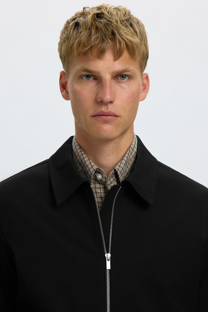 SLMREGULAR FINN - Overshirt med krave og lynlås