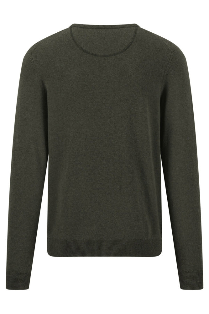 Merino Cashmere strik med rund hals