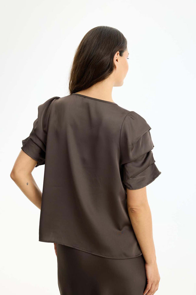 Alexandra - Bluse med fine ærmer