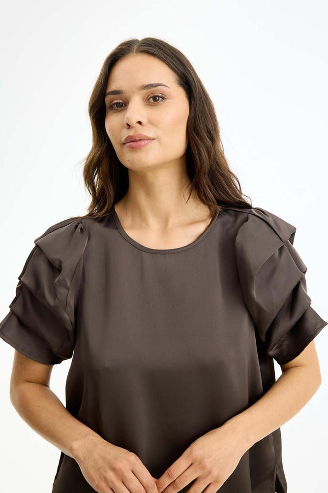 Alexandra - Bluse med fine ærmer