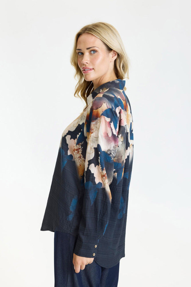 Scarlett - Langærmet skjorte med print