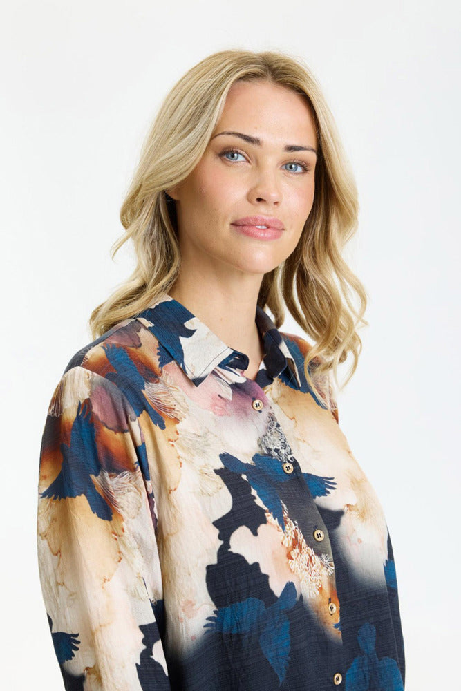 Scarlett - Langærmet skjorte med print