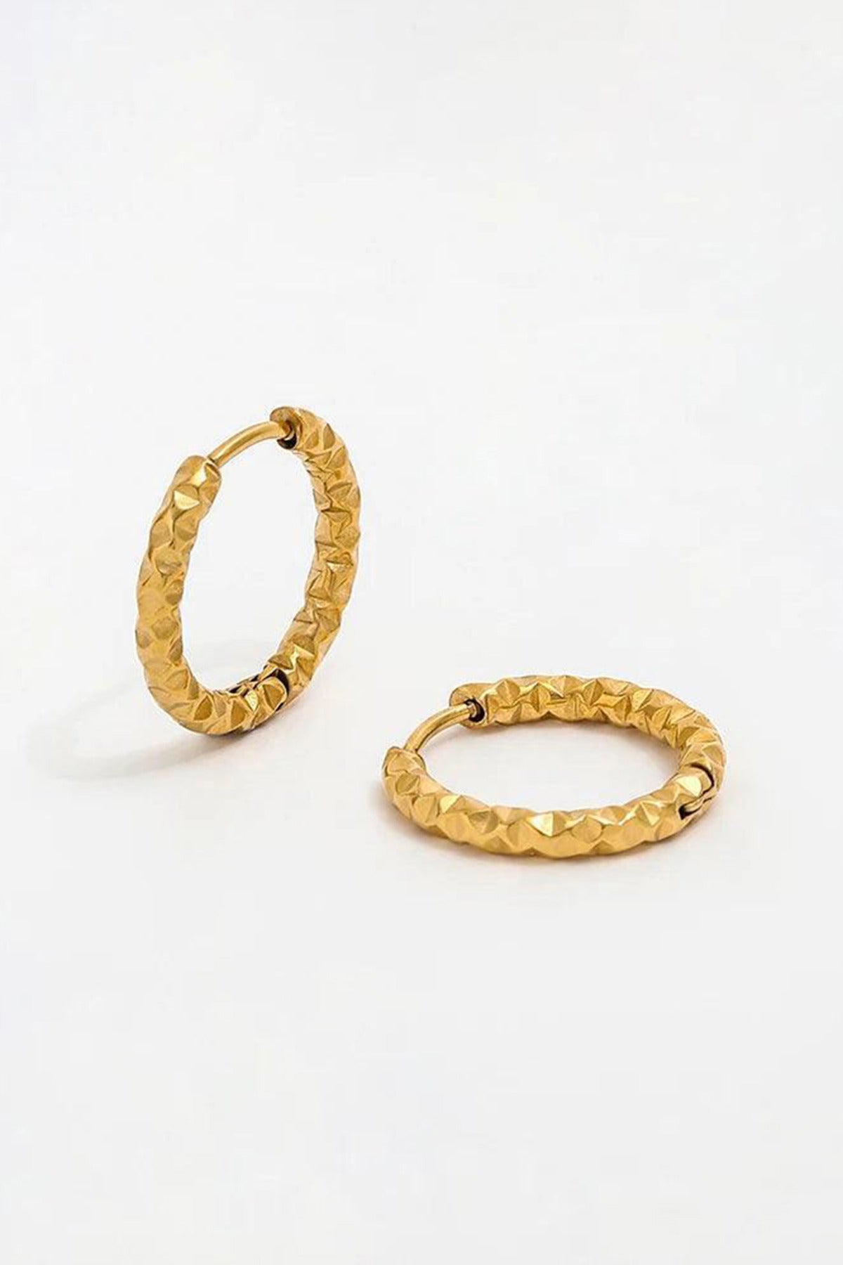 muun studios Nina Textured Earrings - 18K Gold Plated