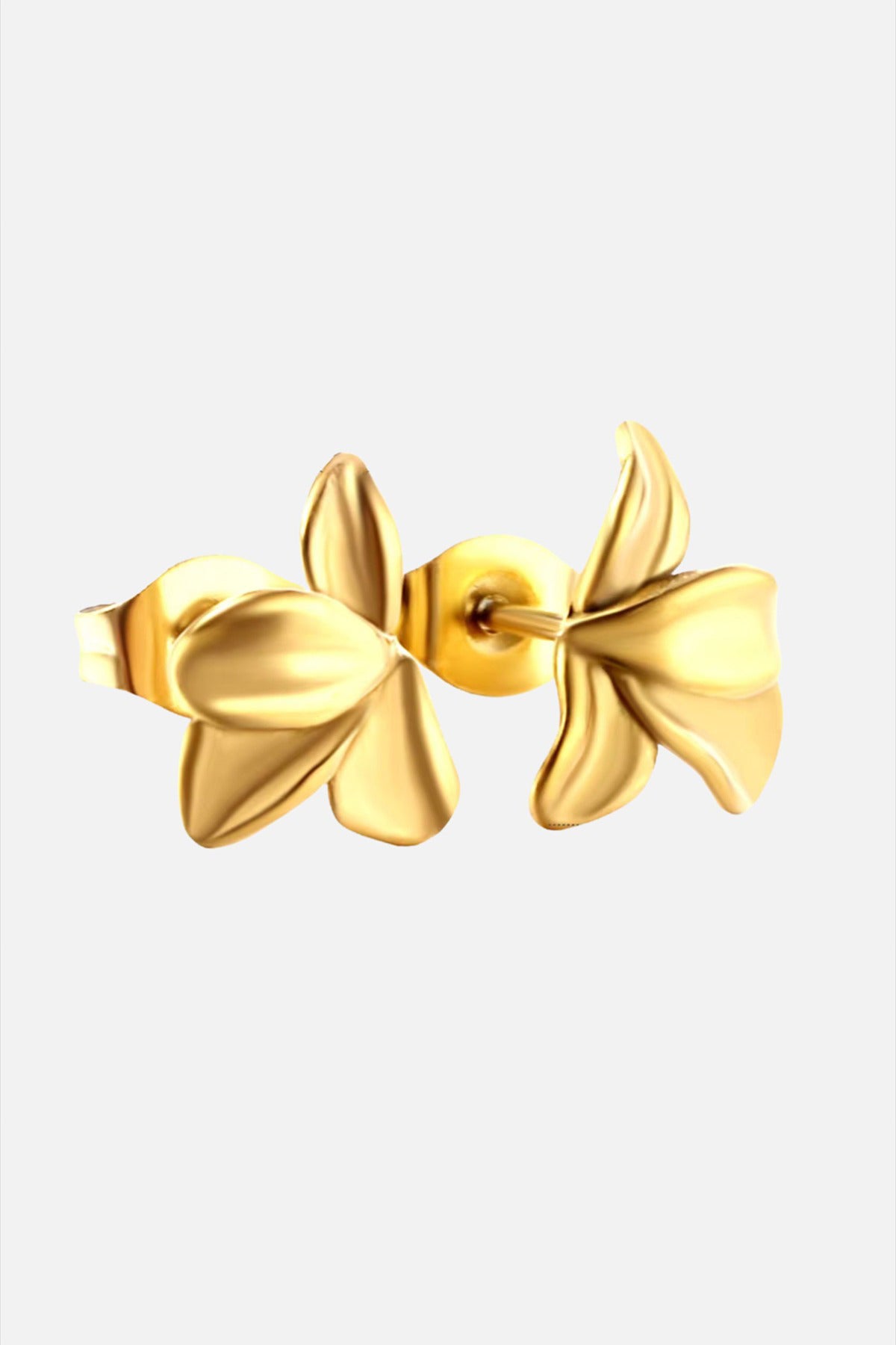 Celina Flower - Guldøreringe med organisk blomsterdesign