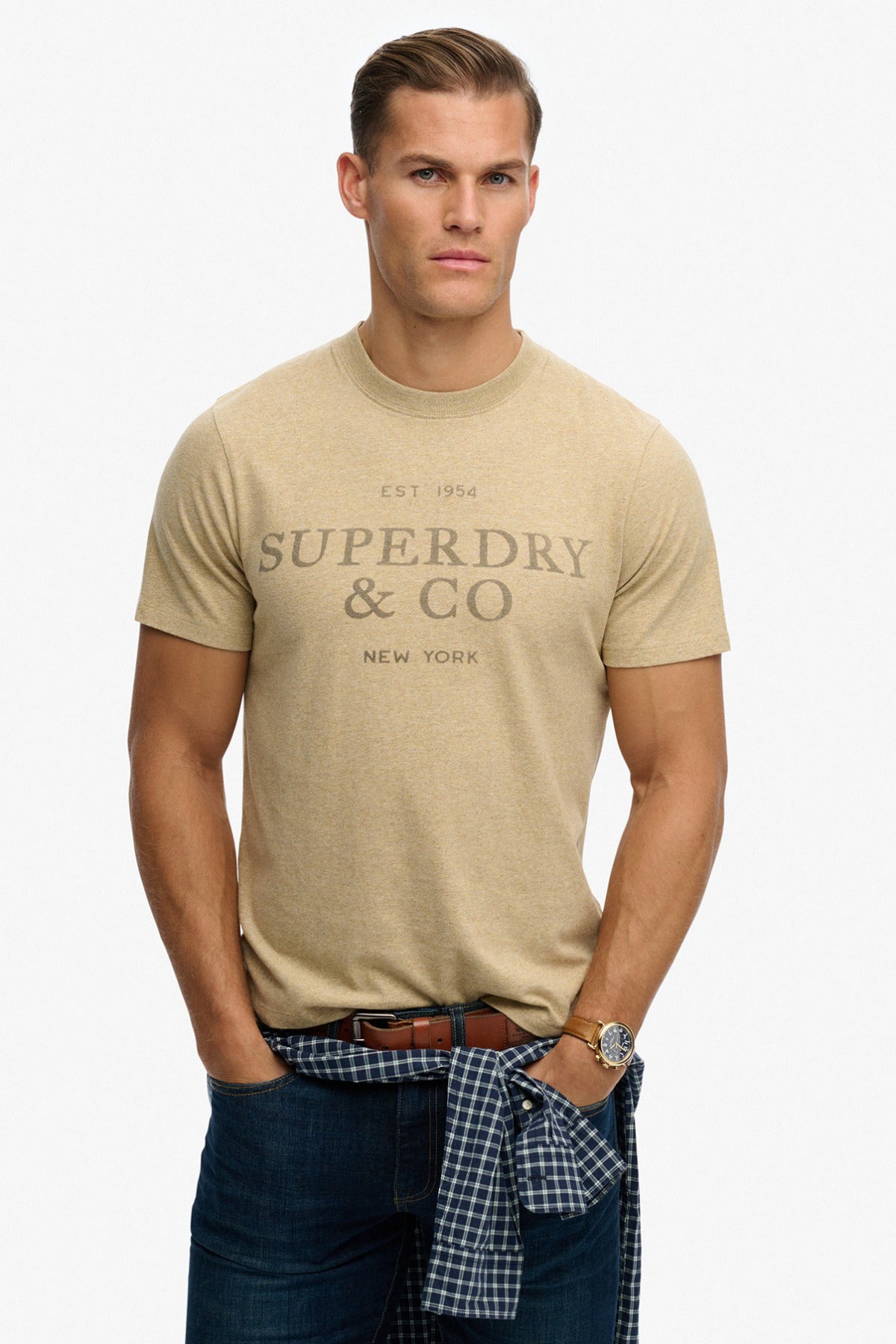 T-shirt med print på brystet