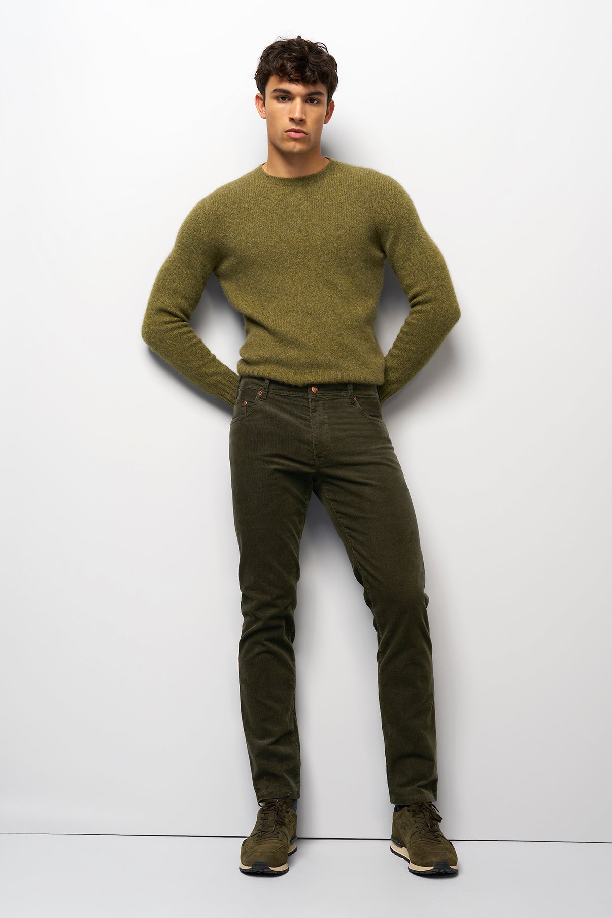 Fløjls chinobukser med 5 lommer