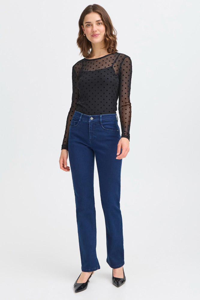 FRDETA TEE 1 - Langærmet mesh t-shirt