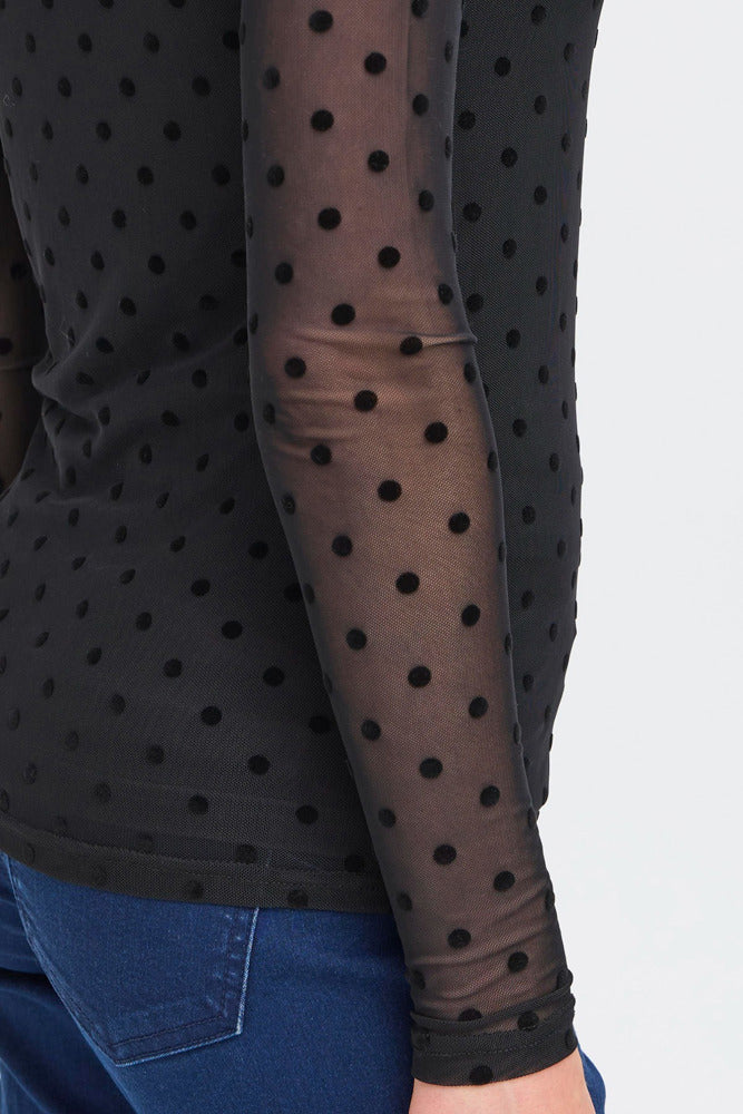 FRDETA TEE 1 - Langærmet mesh t-shirt