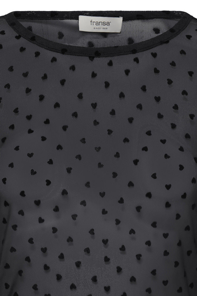 FRDETA TEE 1 - Langærmet mesh t-shirt