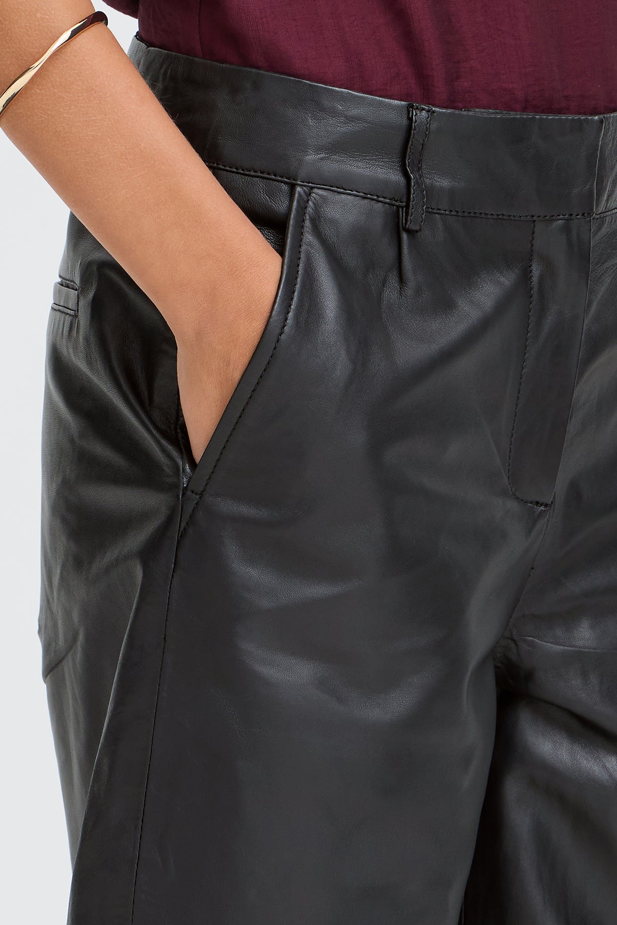 FRNALEATHER SHO 1 - Bermuda shorts i læder