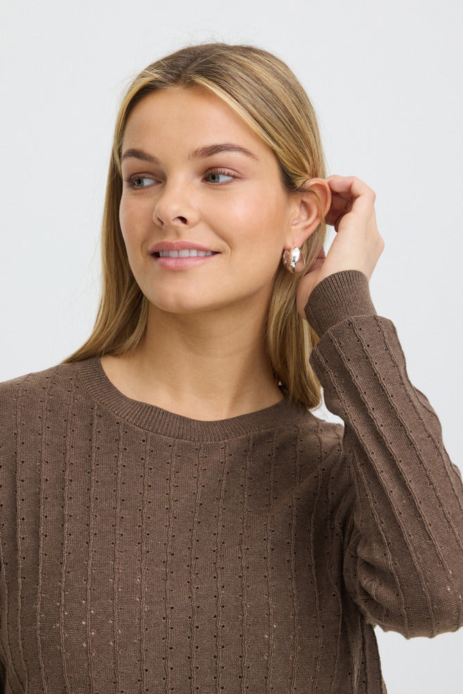 FRVANESSA PU 1 - Strik med riflet struktur