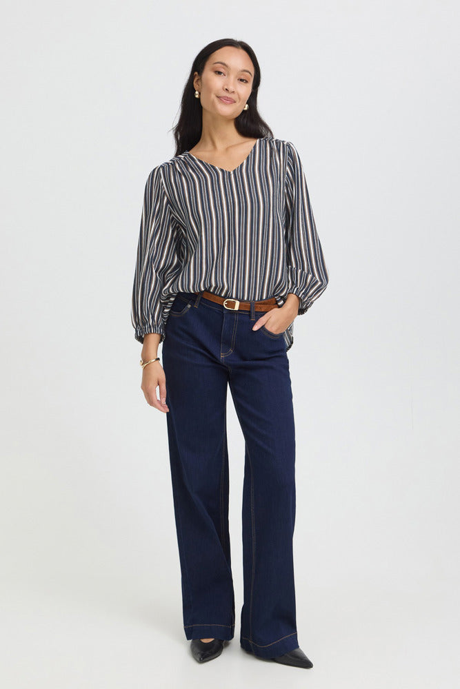 FRARIANA BL 19 - Bluse med lange ballonærmer