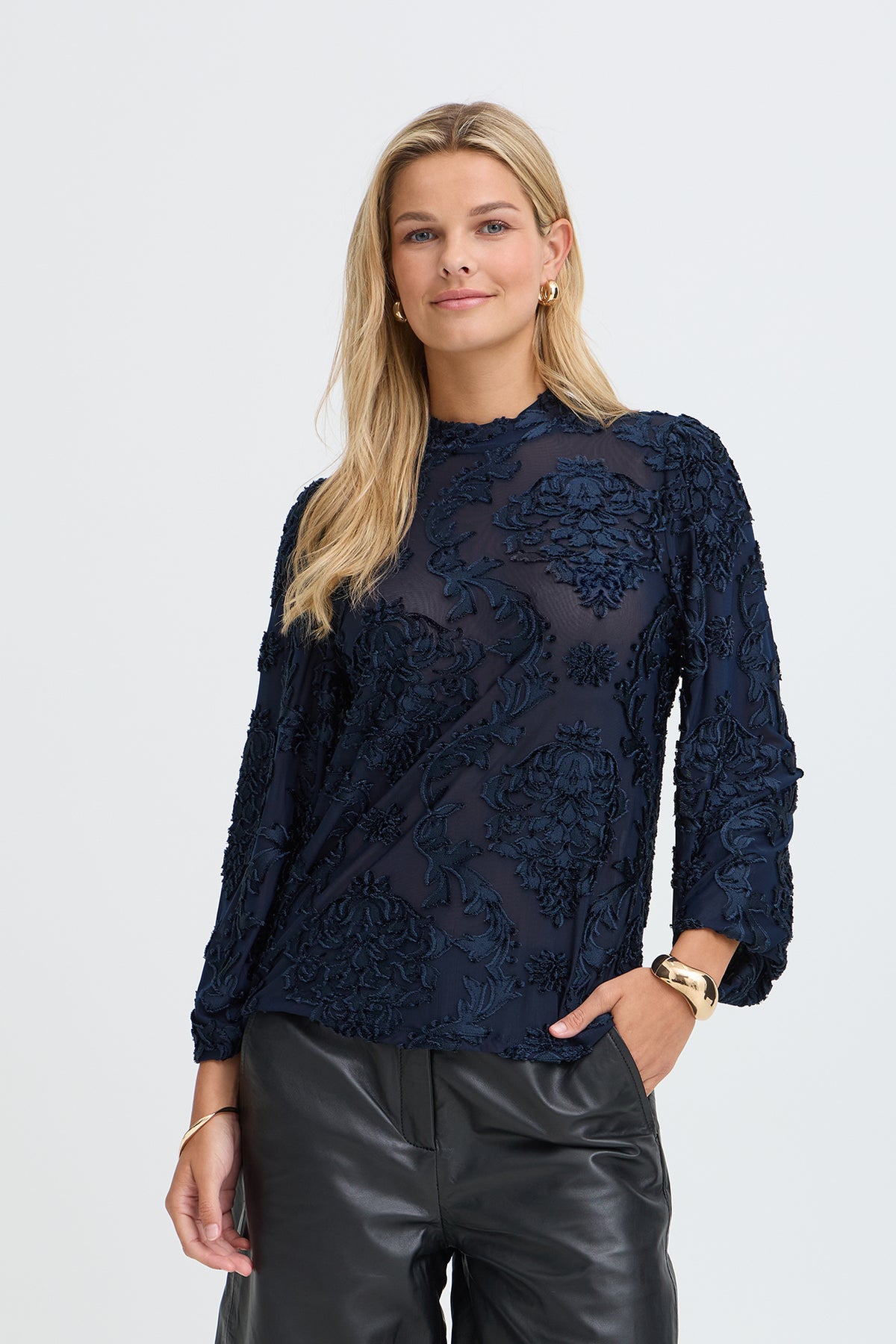 FRARLOWE TEE 1 - Langærmet bluse med broderi