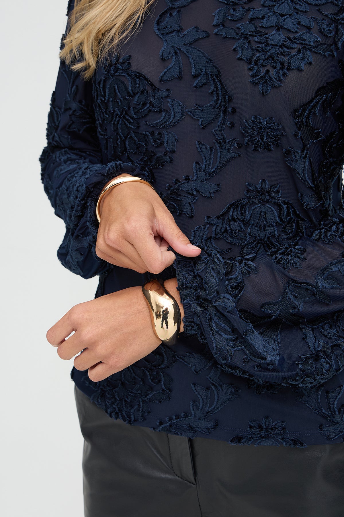 FRARLOWE TEE 1 - Langærmet bluse med broderi