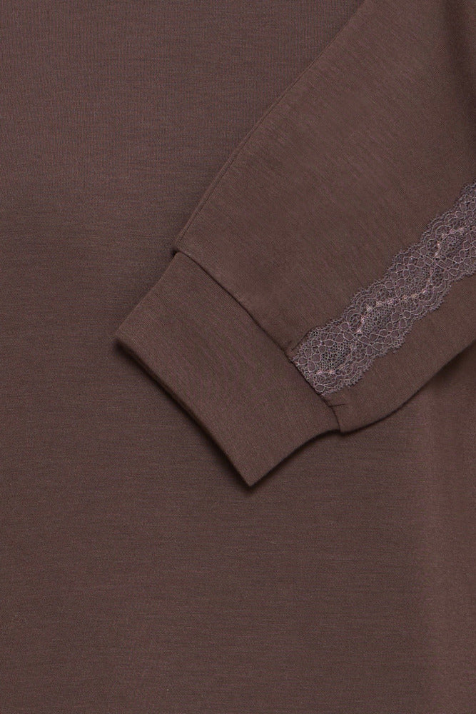 FRAURORA PU 29 - Sweatshirt med blondedetalje