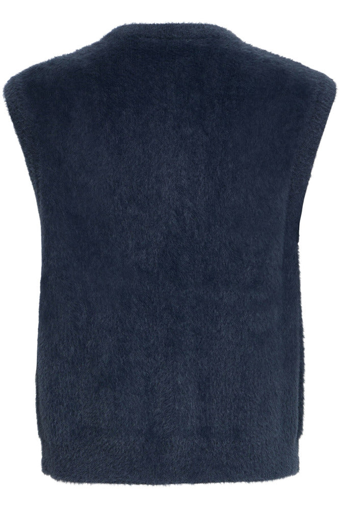 FRLILBETH WA 1 - Fake fur vest med guldknapper