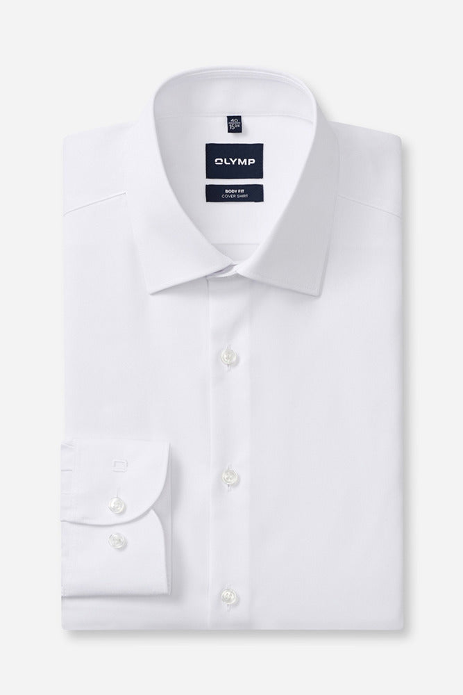 Langærmet covershirt i slim fit og strygefri kvalitet