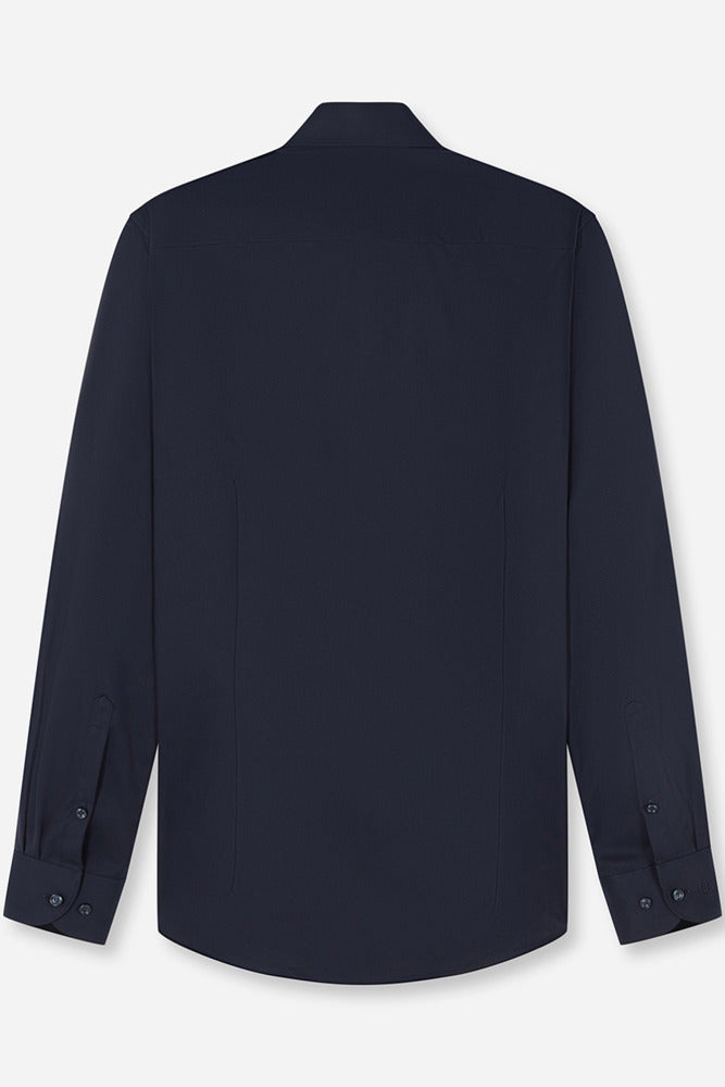 Langærmet covershirt i slim fit og strygefri kvalitet